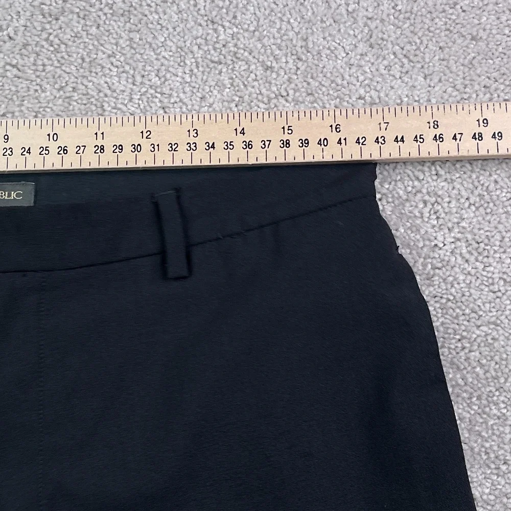 Vintage Banana Republic Pants Mens 33x30 Black Wool Blend Flat Front Trousers